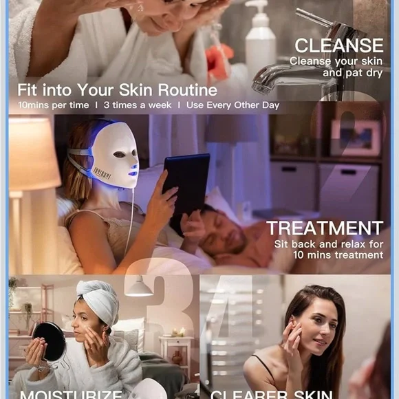 Radiant Glow LED Facial Mask - White - Picture 8 of 8